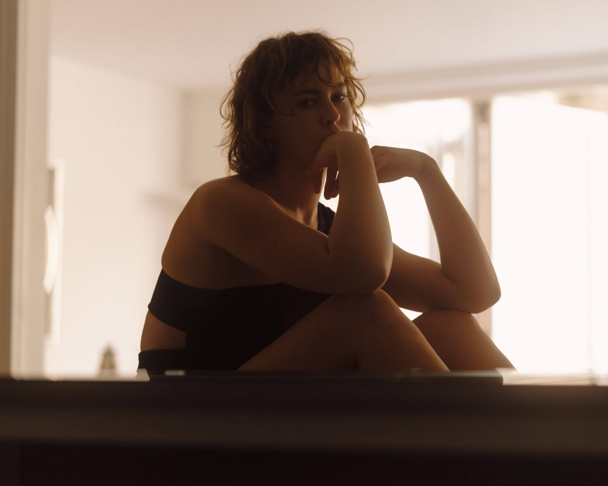 Caoimhe in her friends kitchen near Bloomsbury, London